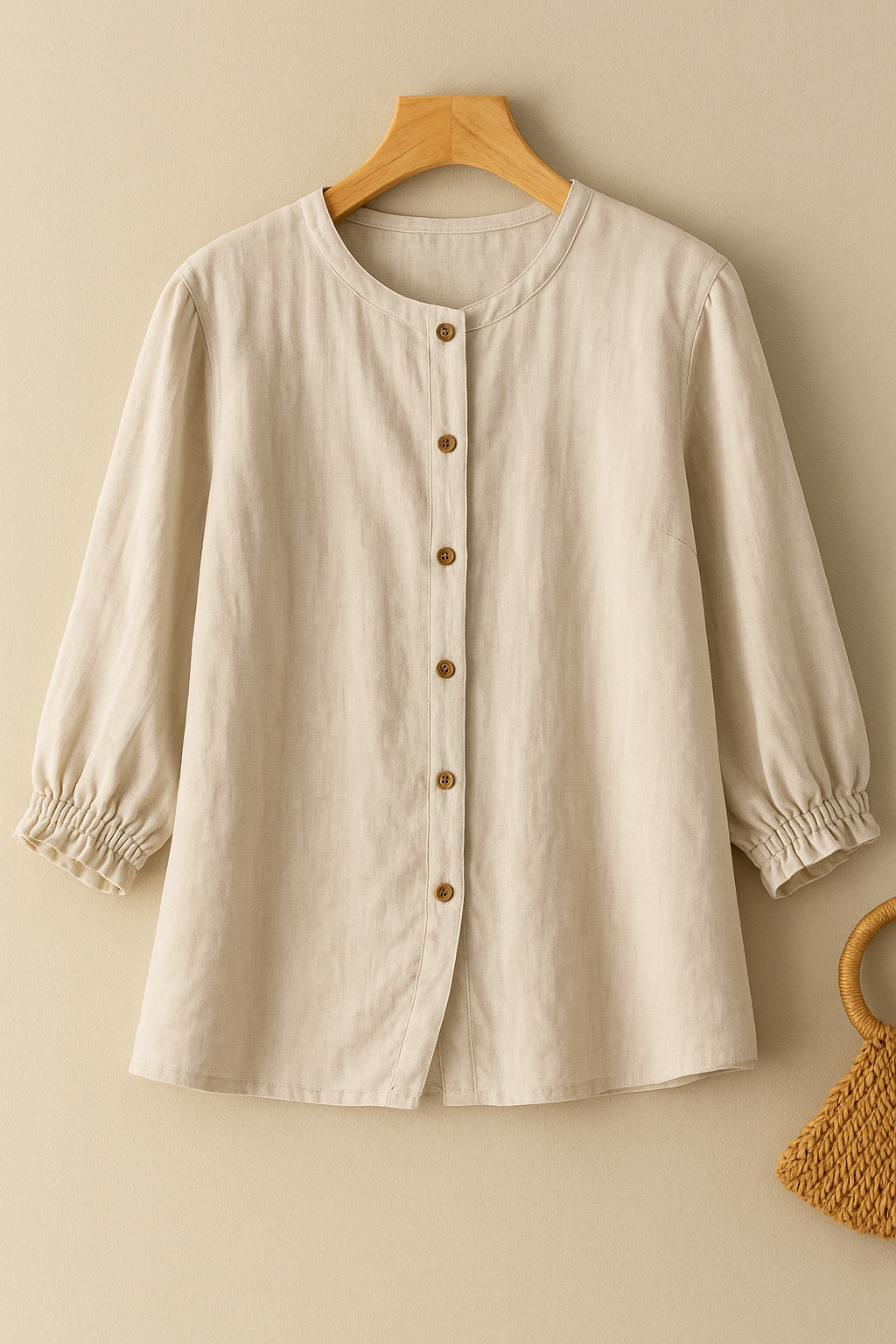 Retro Women's Half-Sleeve Shirt - Loose Summer Top