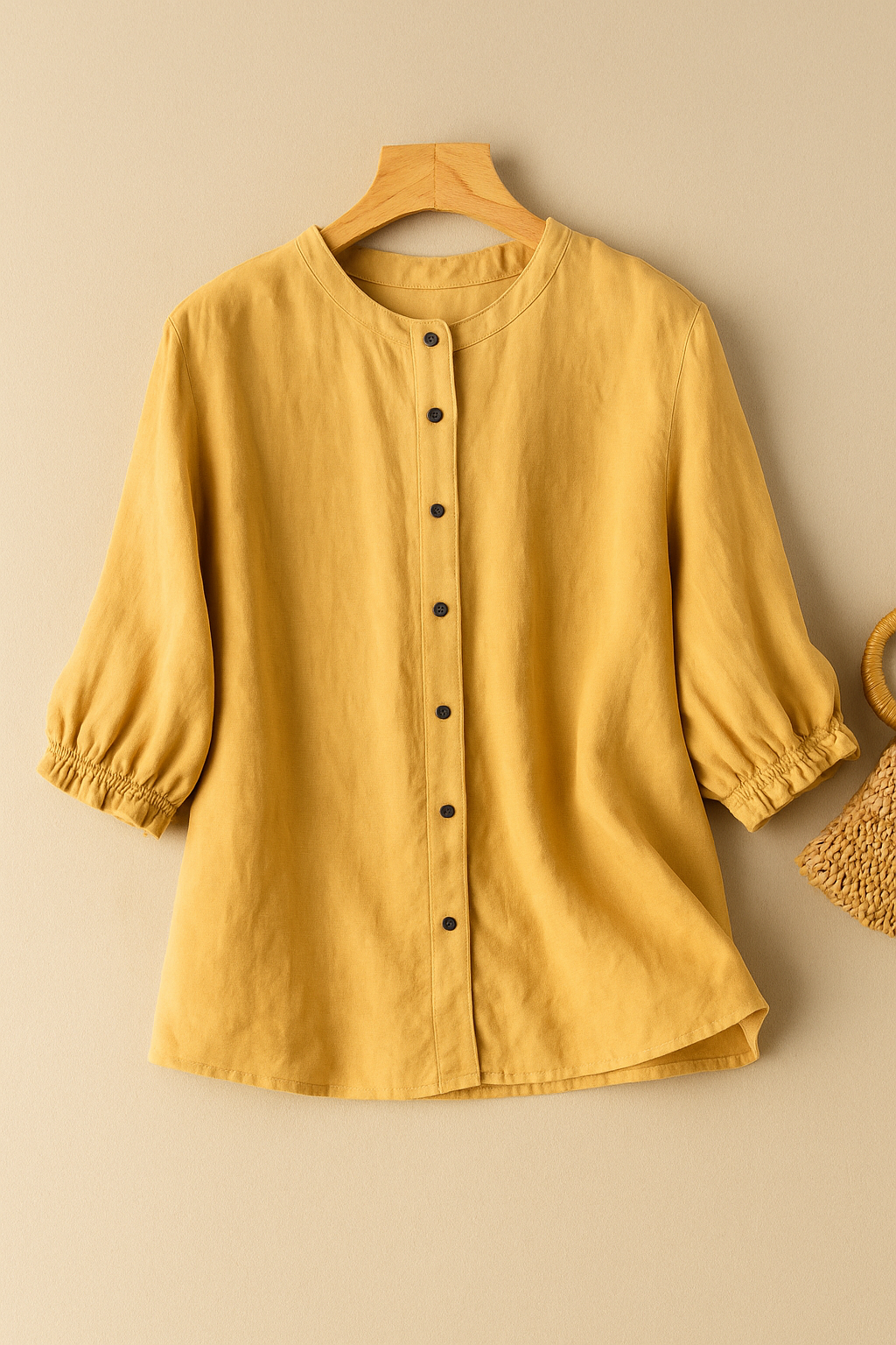 Retro Women's Half-Sleeve Shirt - Loose Summer Top