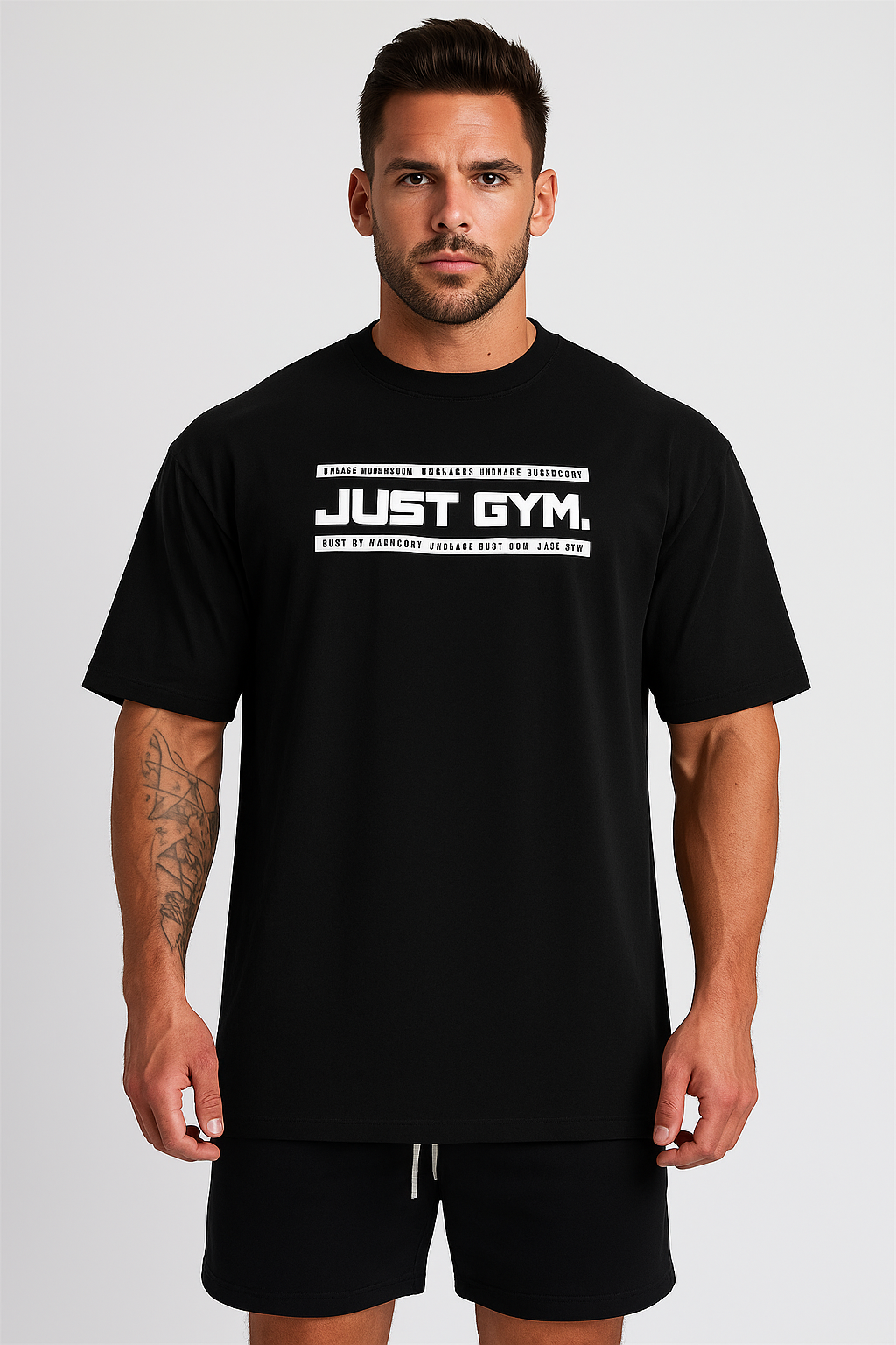 Muscle-Fit Bodybuilding T-Shirt | Five-Point Sleeve