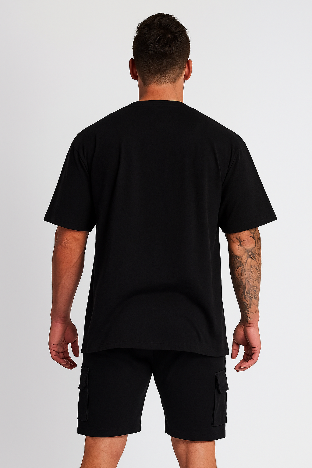 Muscle-Fit Bodybuilding T-Shirt | Five-Point Sleeve