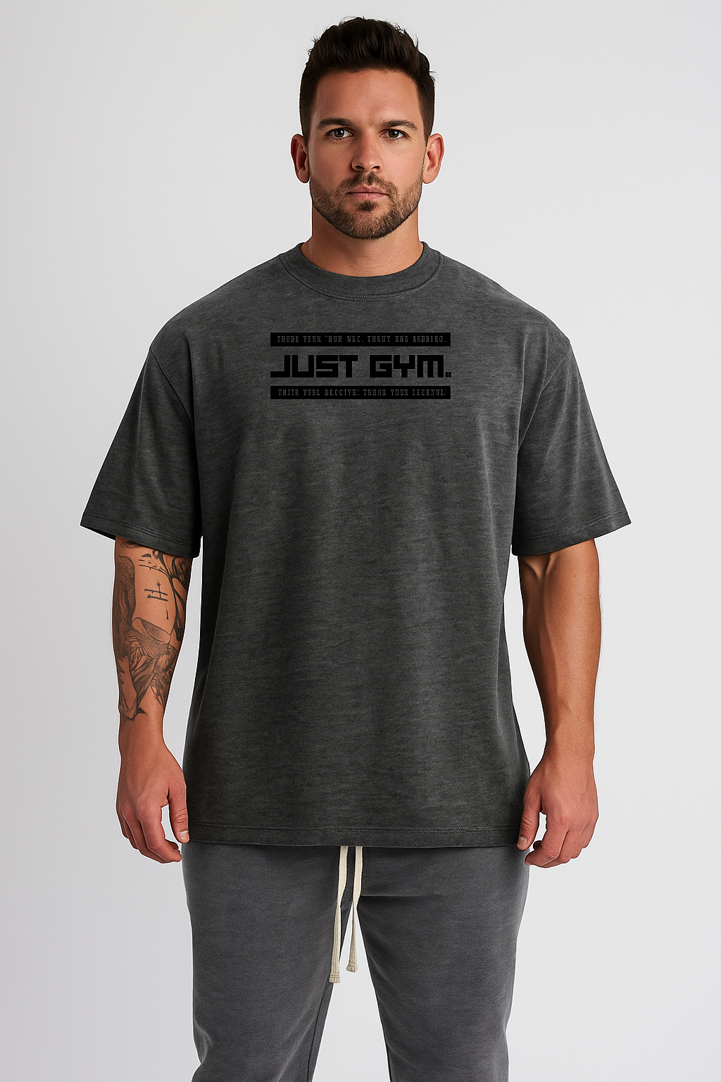 Muscle-Fit Bodybuilding T-Shirt | Five-Point Sleeve