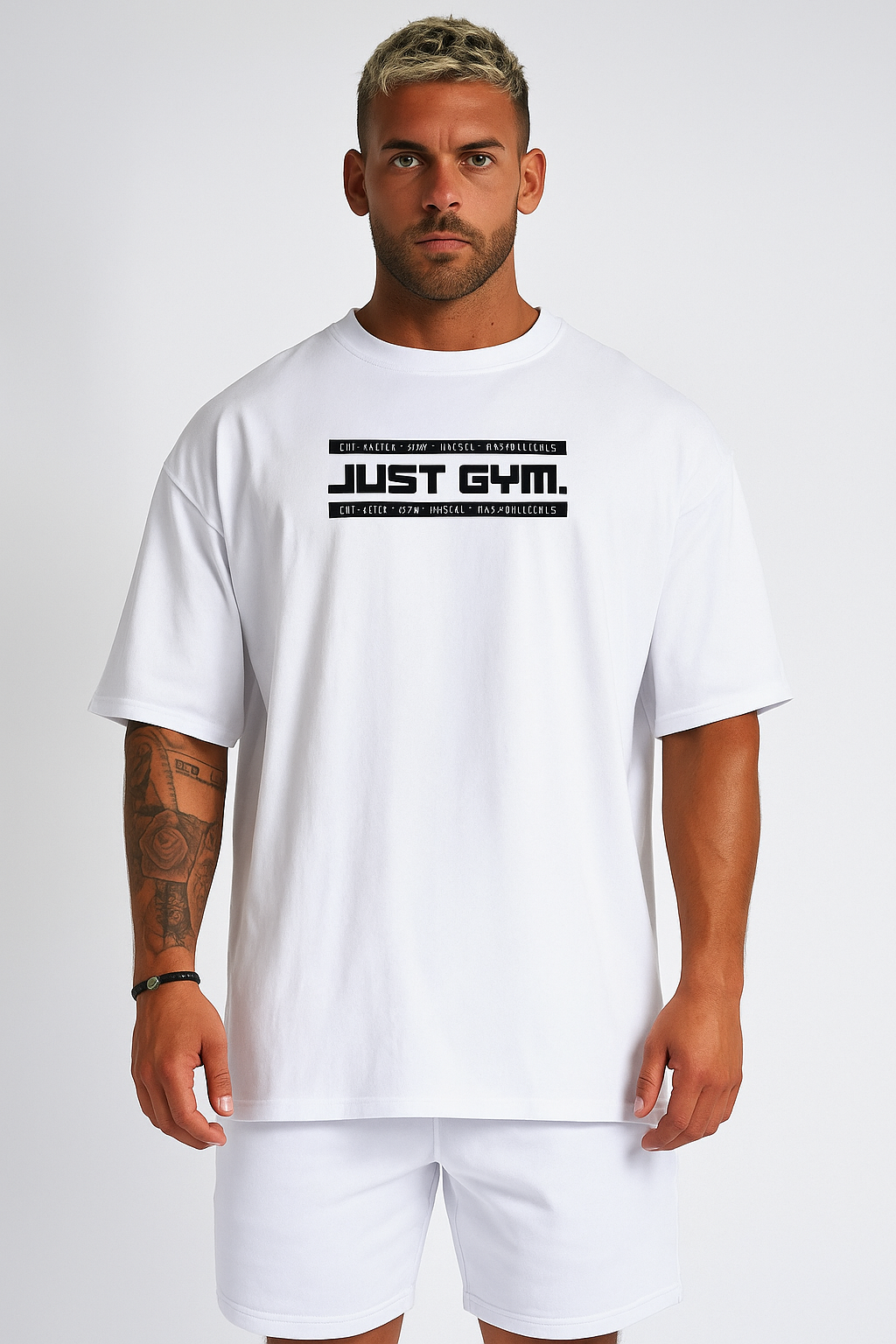 Muscle-Fit Bodybuilding T-Shirt | Five-Point Sleeve