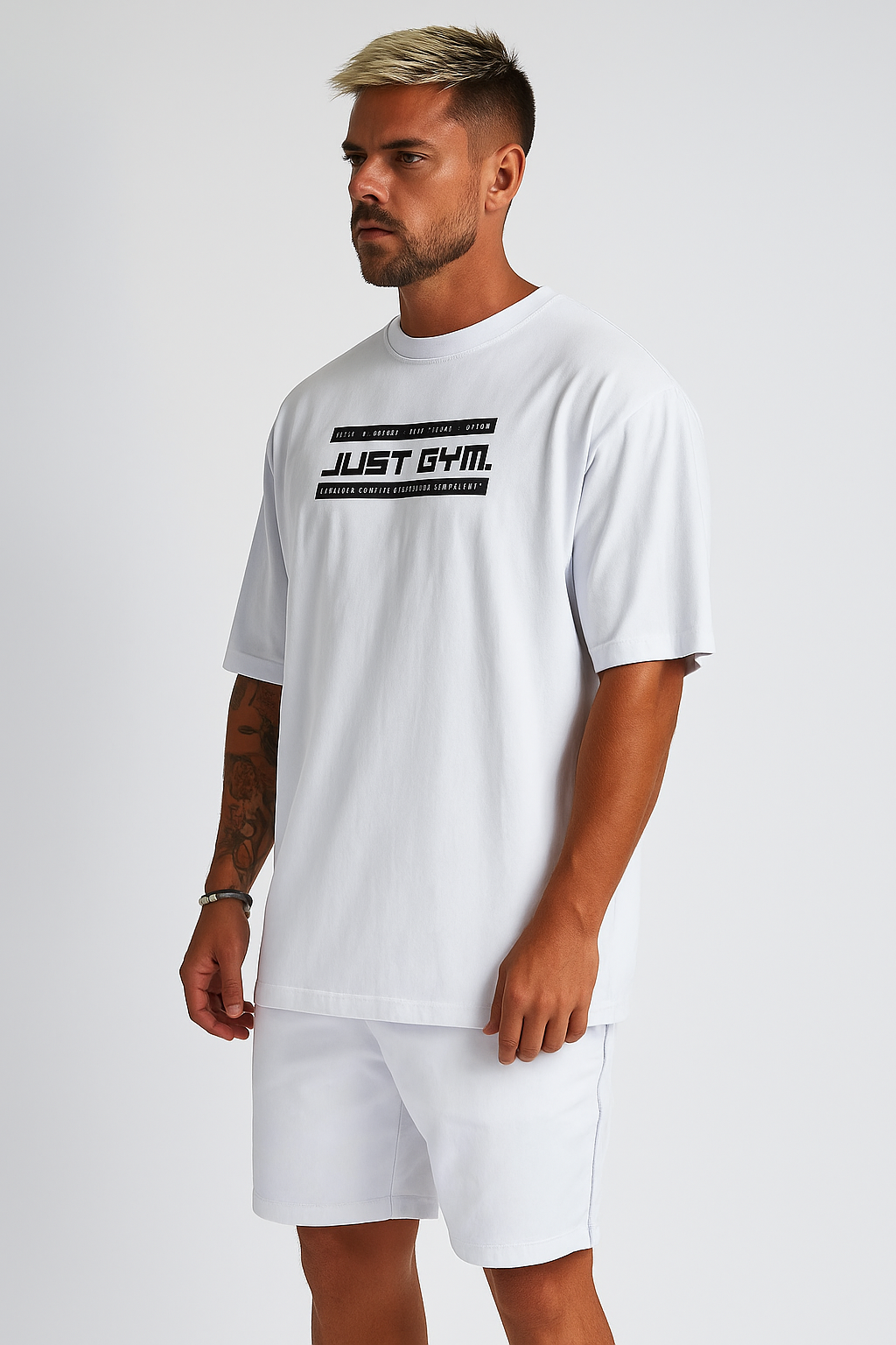 Muscle-Fit Bodybuilding T-Shirt | Five-Point Sleeve