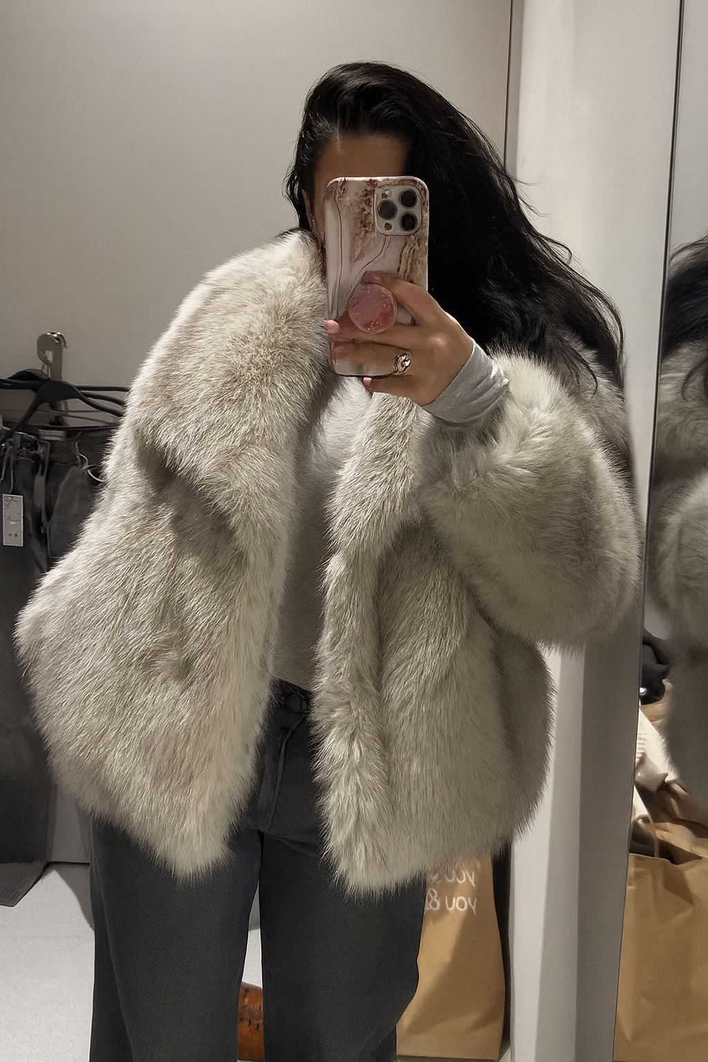 Women’s Teddy Faux Fur Coat – Plush Warm Winter Jacket