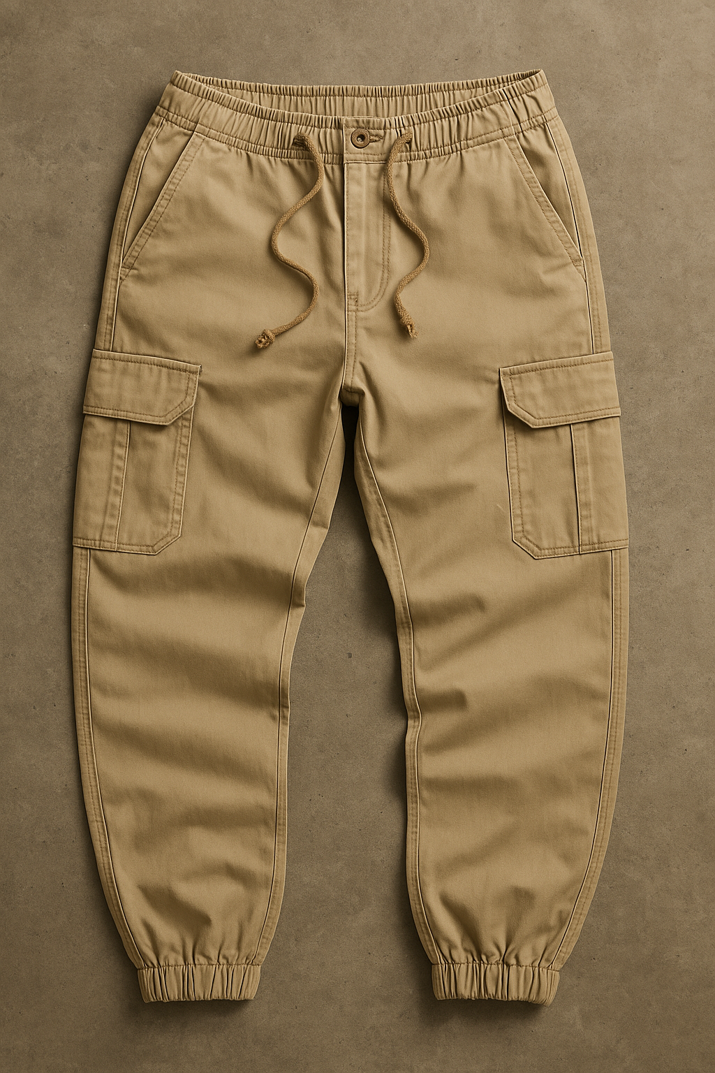 Men's Durable Cargo Pants: Wear-Resistant Solid Color Workwear