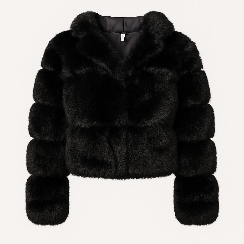 Black Faux Fur Hooded Jacket - Cozy Winter Coat
