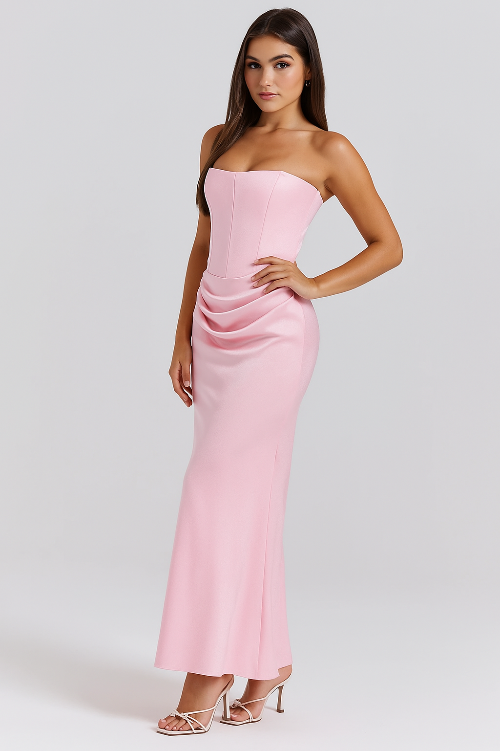 "Backless Tube Top Party Dress – Sexy Slim Fit Evening Gown"