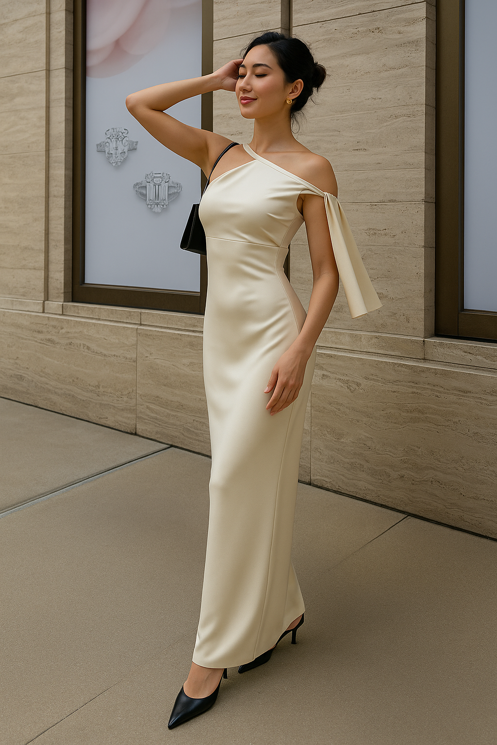 One-Shoulder Long Party Dress