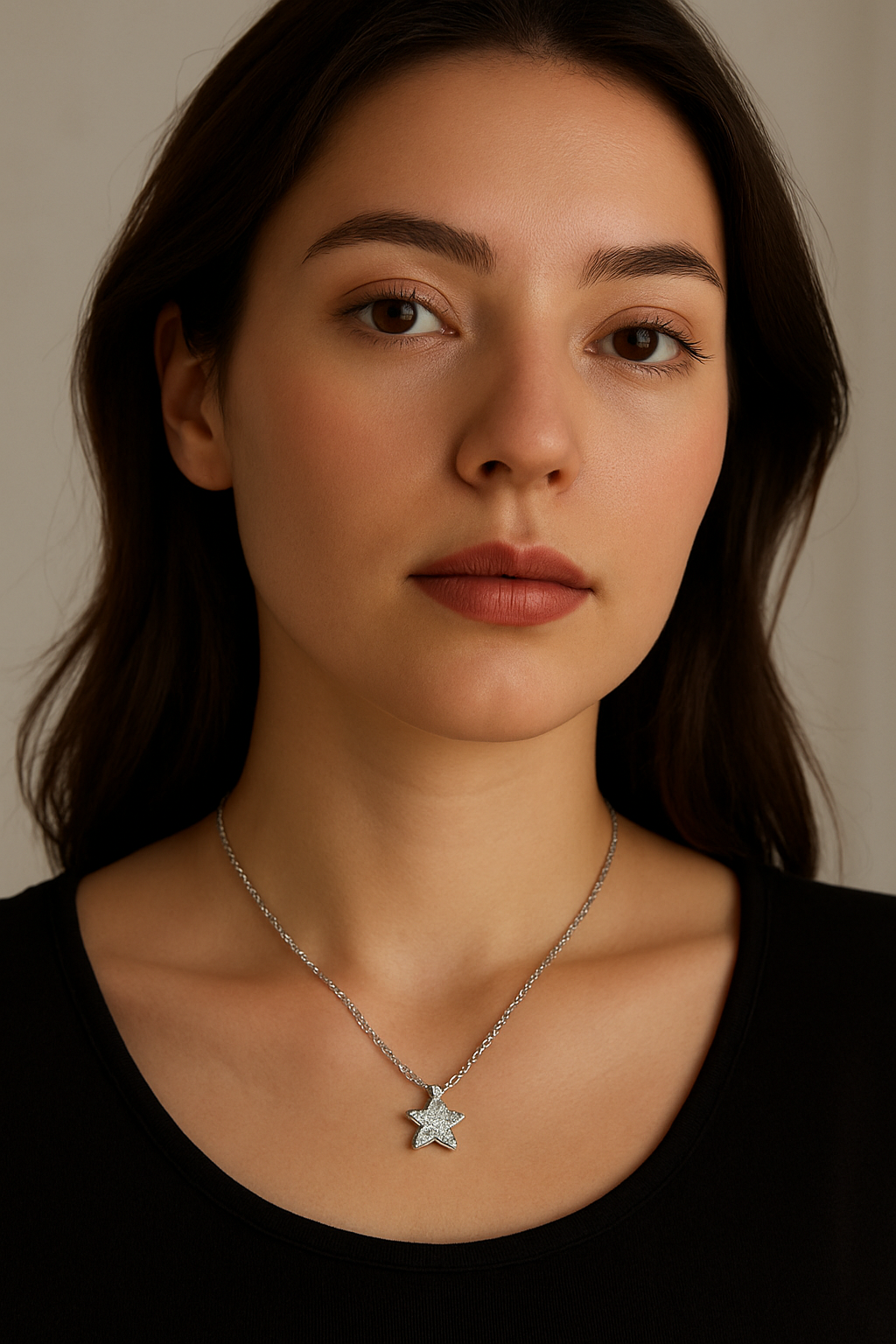 Magnetic Star Necklace – Dainty Rhinestone Clavicle Chain for Women