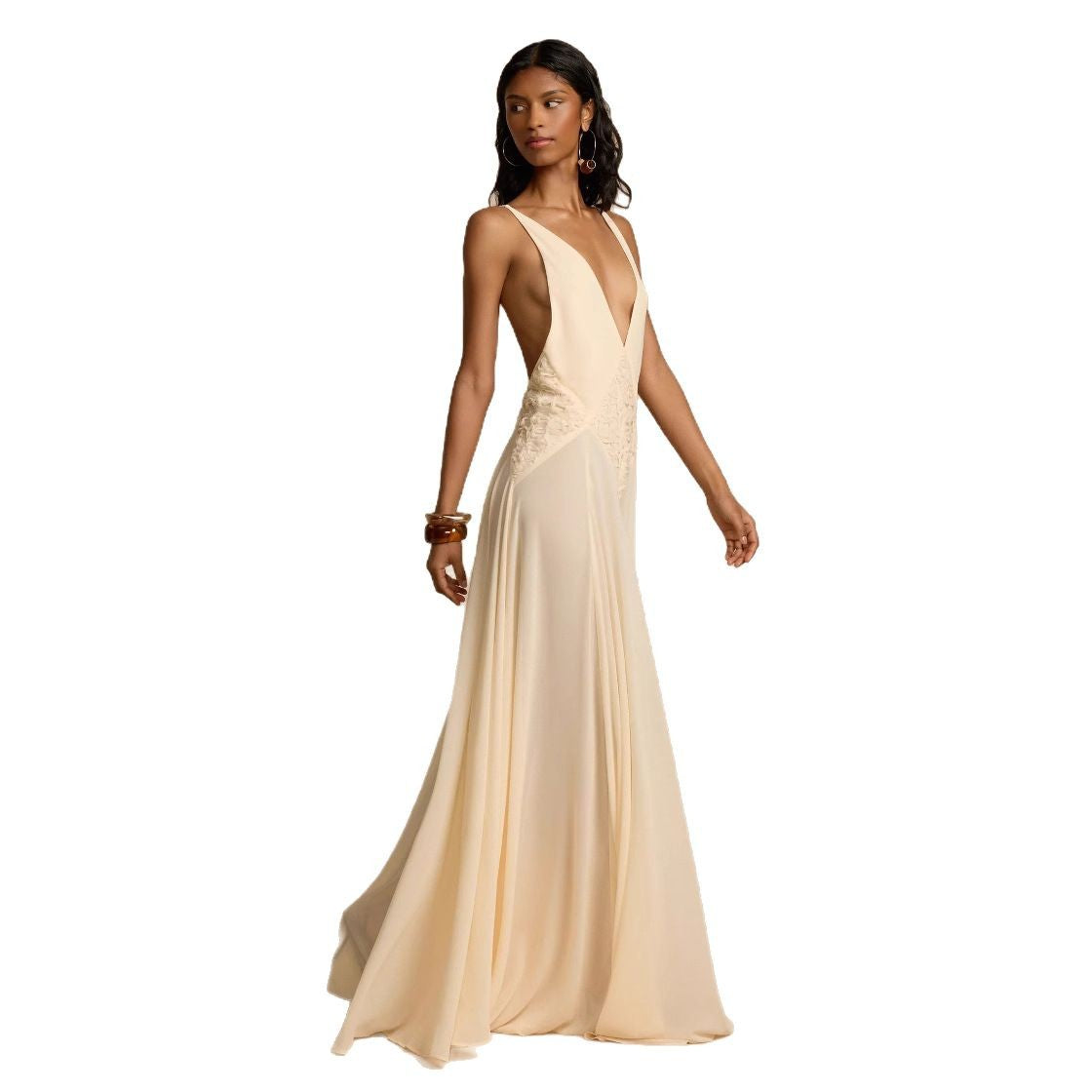 Elegant Lace Sling Dress – Hollow Out Stitching | Summer Chic Style
