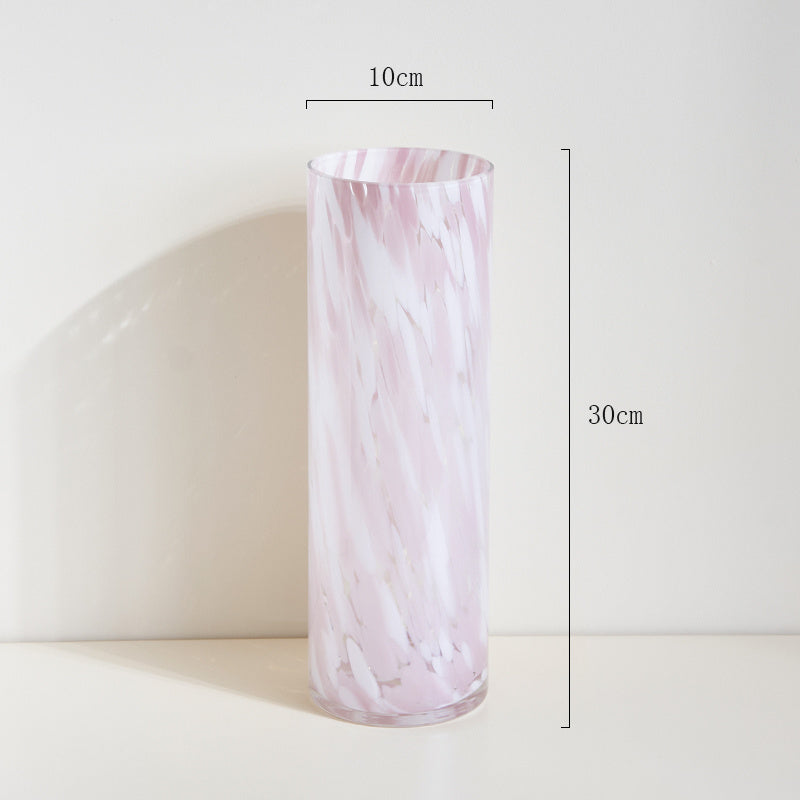 Elegant French Cream Glass Vase – Luxury Minimalist Home Decor