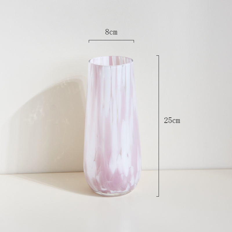 Elegant French Cream Glass Vase – Luxury Minimalist Home Decor